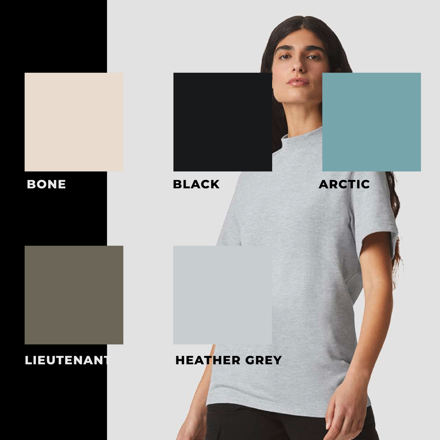 60 AMERICAN APPAREL PIQUE MOCK NECK TEES