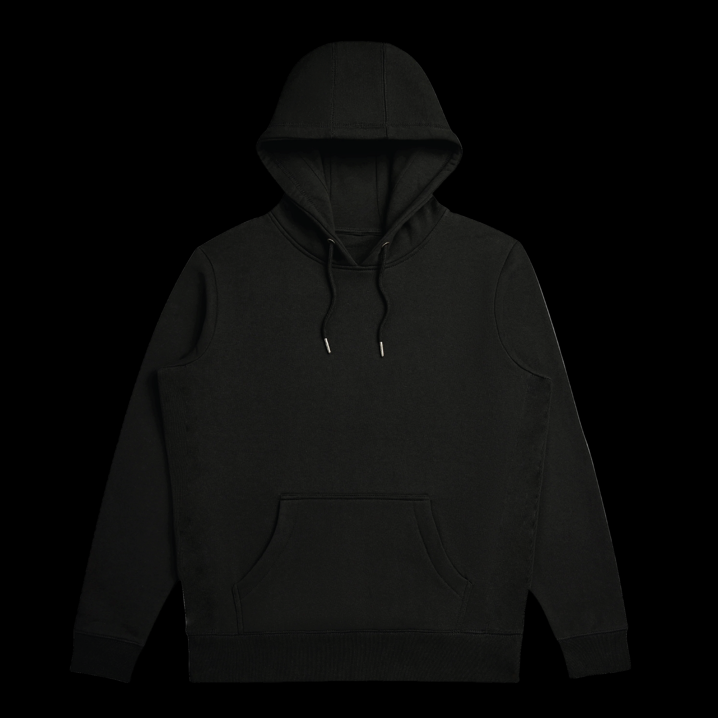 HNU HEAVY COTTON DRAWSTRING HOODIE IN BLACK