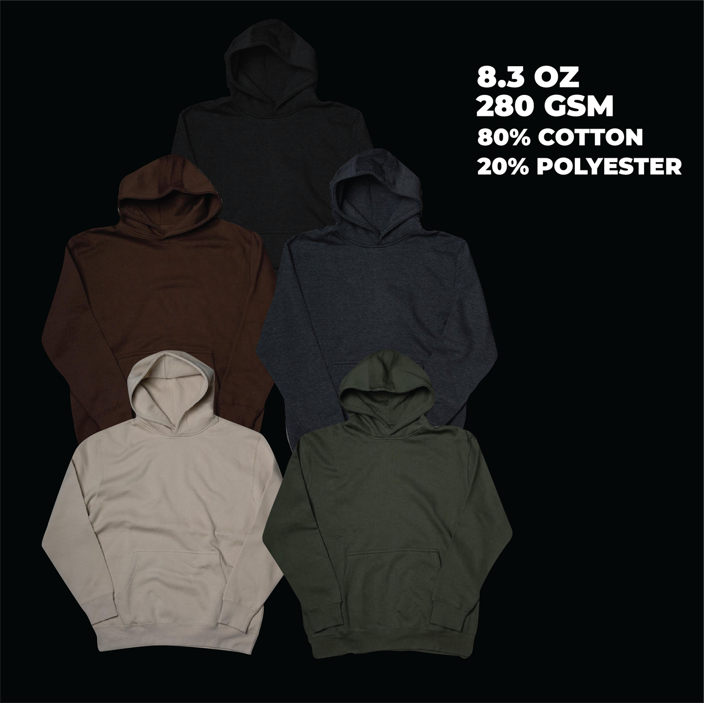 66 HnU NO DRAWSTRING HOODIES