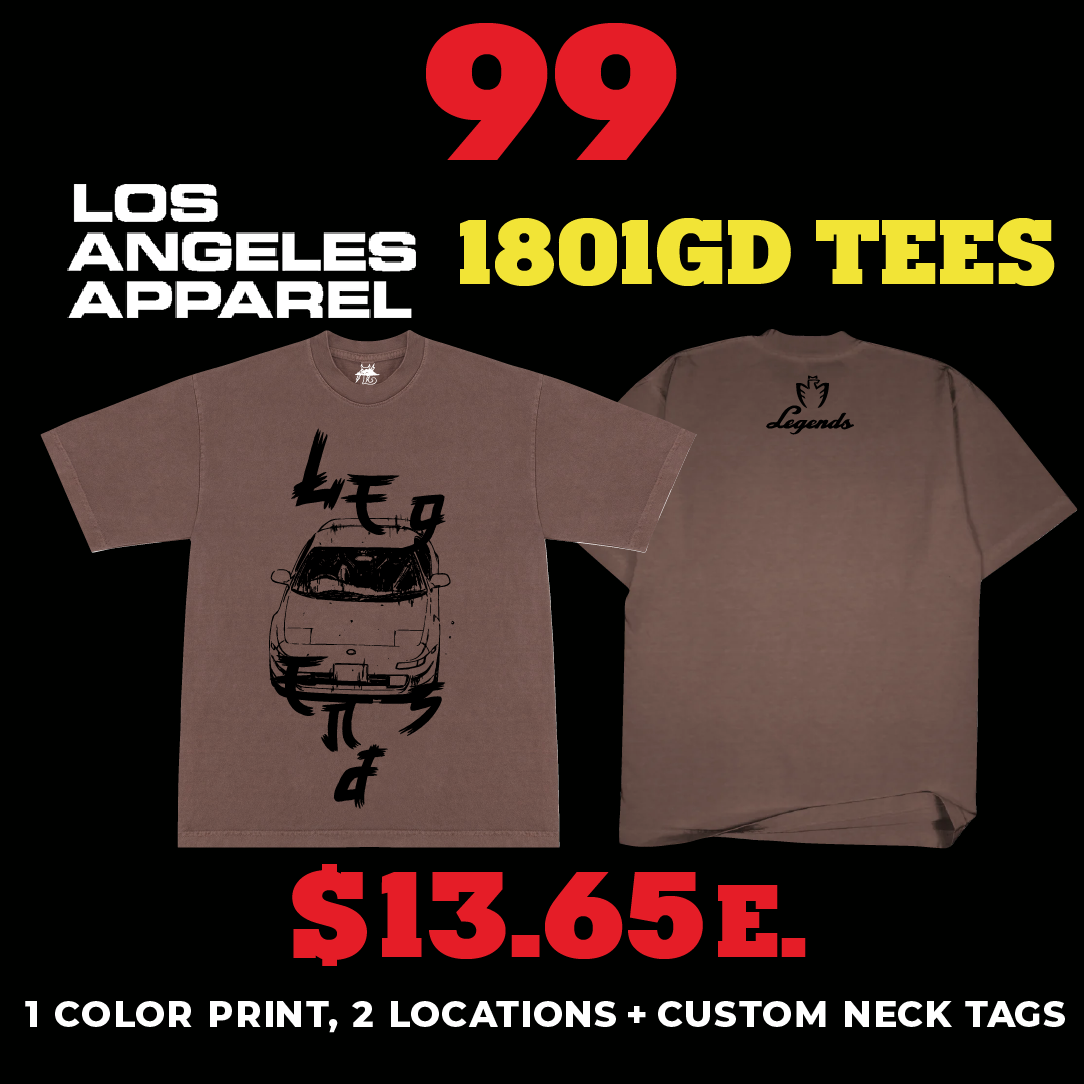 99 LOS ANGELES APPAREL 1801GD TEES