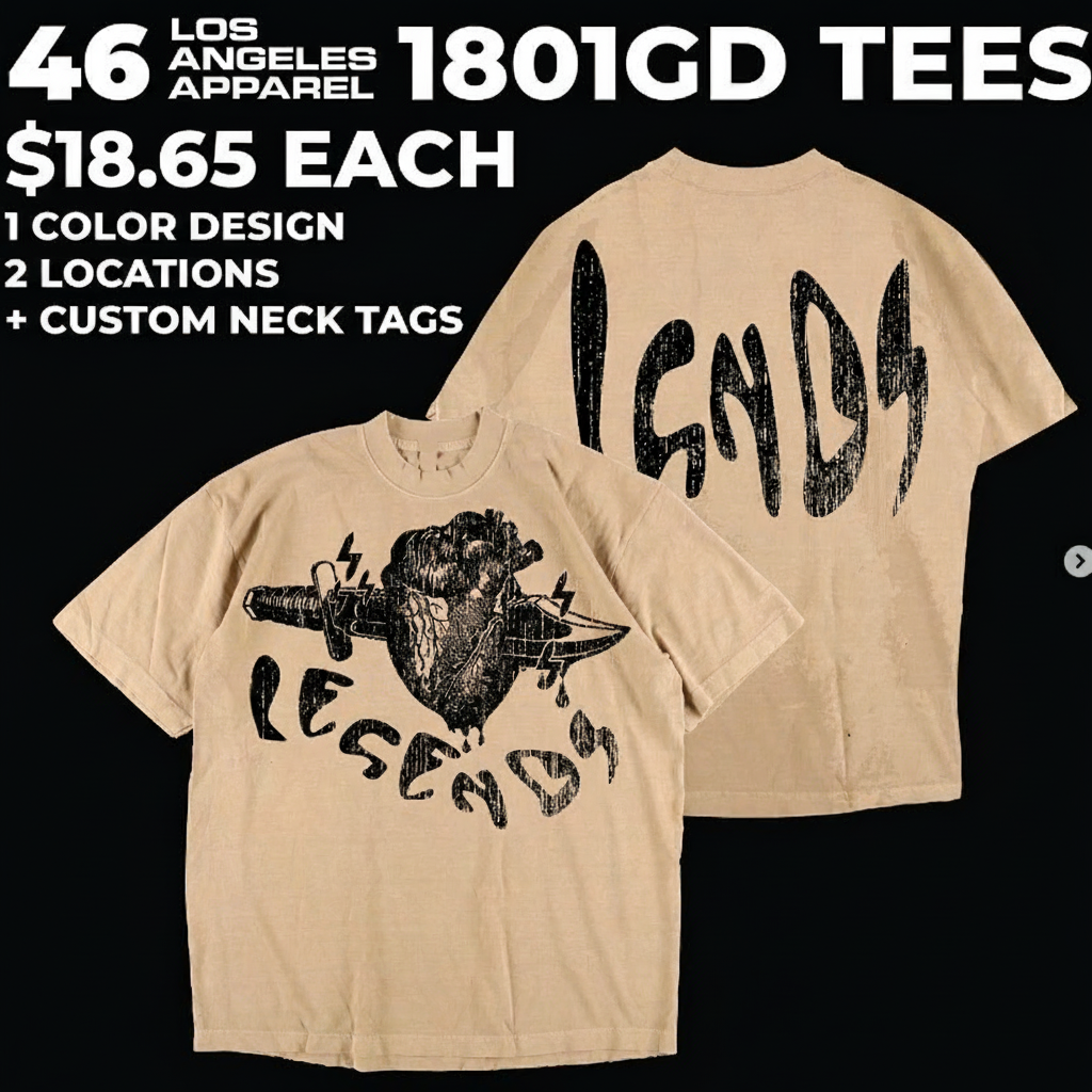 46 LA APPAREL 1801GD TEES - Main Image