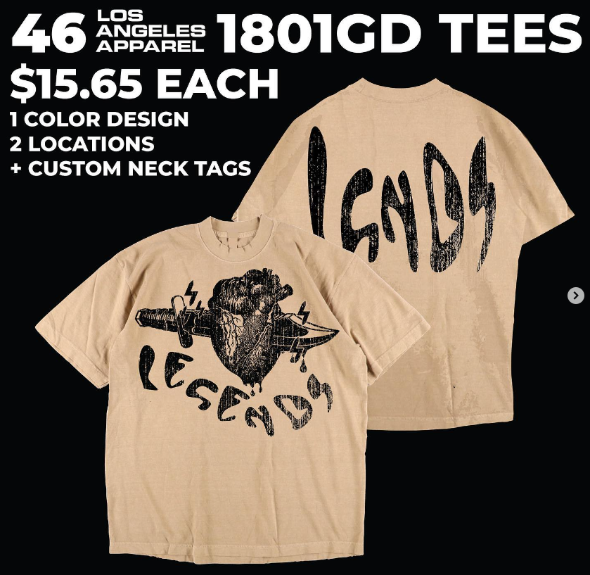 46 LA APPAREL 1801GD TEES