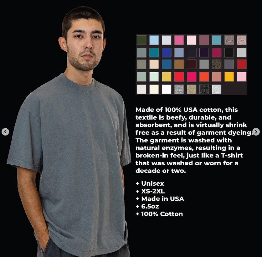 46 LA APPAREL 1801GD TEES