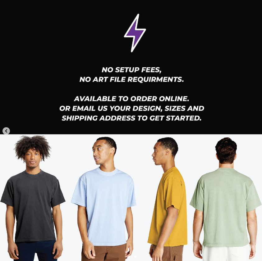 56 LANE SEVEN HEAVY PIGMENT TEES