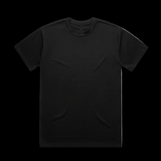 HNU HEAVY COTTON TEES IN BLACK - 3 PACK
