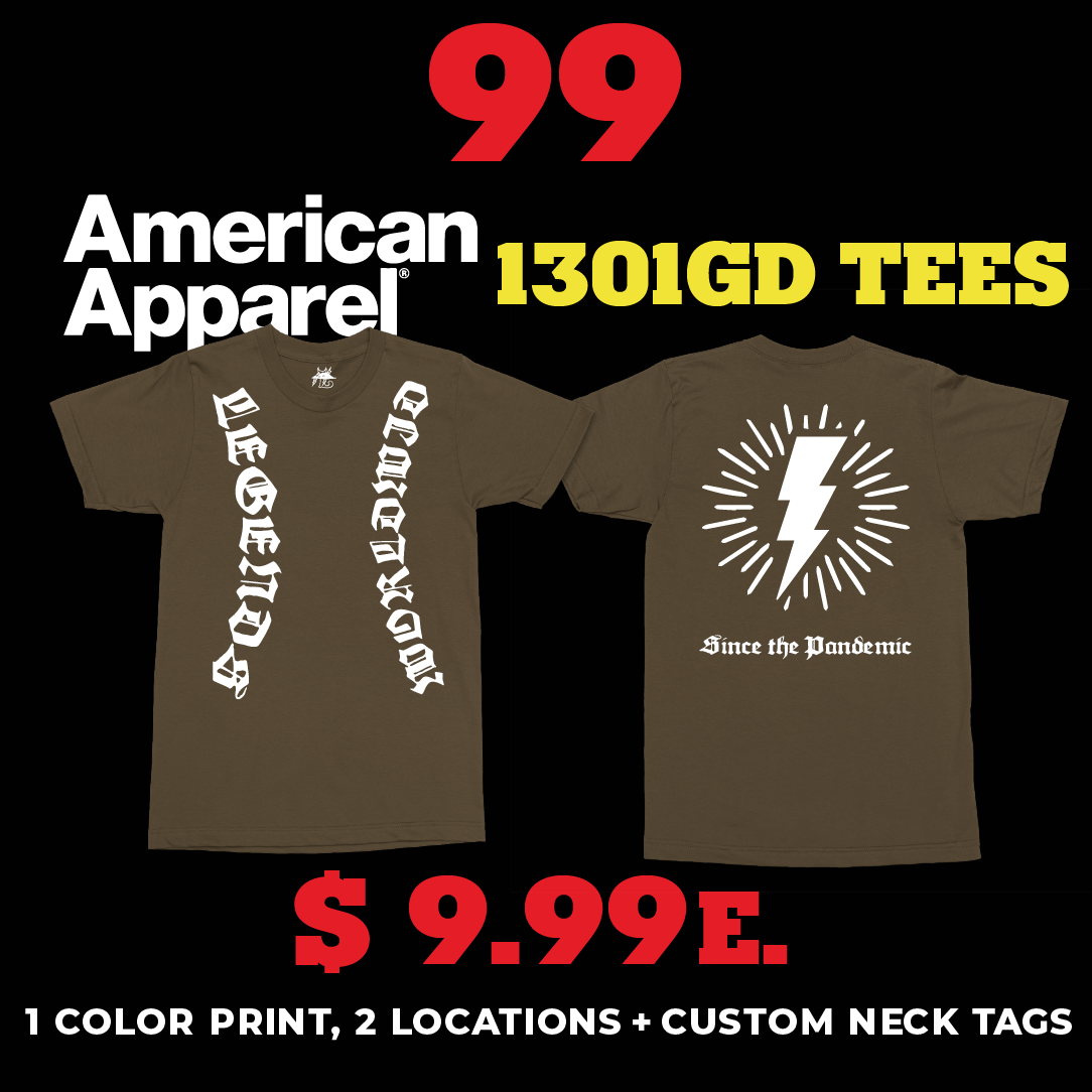 99 AMERICAN APPAREL 1301 GD TEES