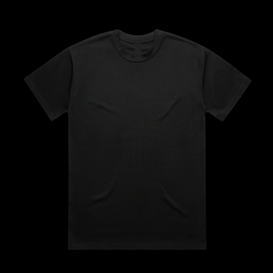 HNU HEAVY COTTON TEES IN BLACK - 3 PACK