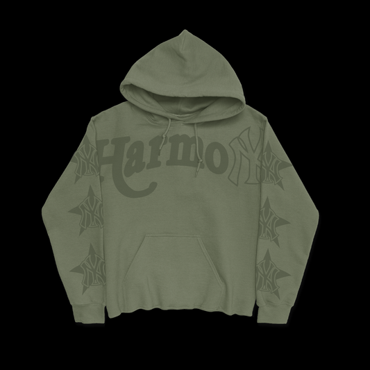 HARMONY CROPPED HOODIE IN OLIVE