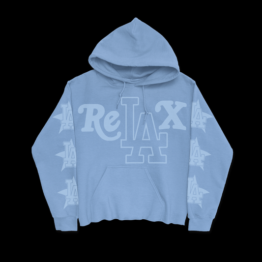 RELAX CROPPED HOODIE IN LIGHT BLUE