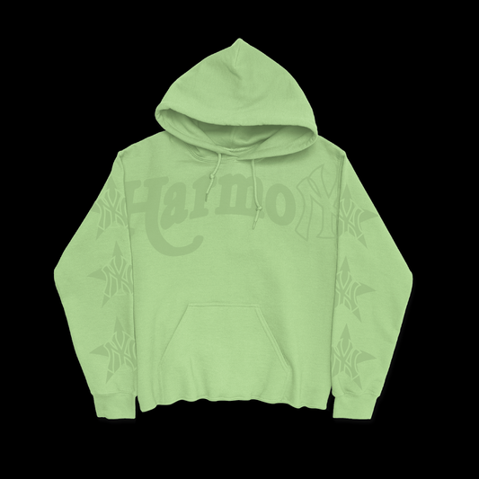 HARMONY CROPPED HOODIE IN LEAF GREEN